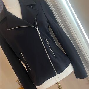 Doncaster Midnight Black Zippered Blazer